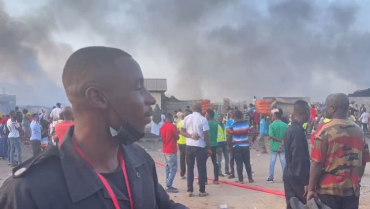 Fire Destroys Shops At The Kantamanto Market