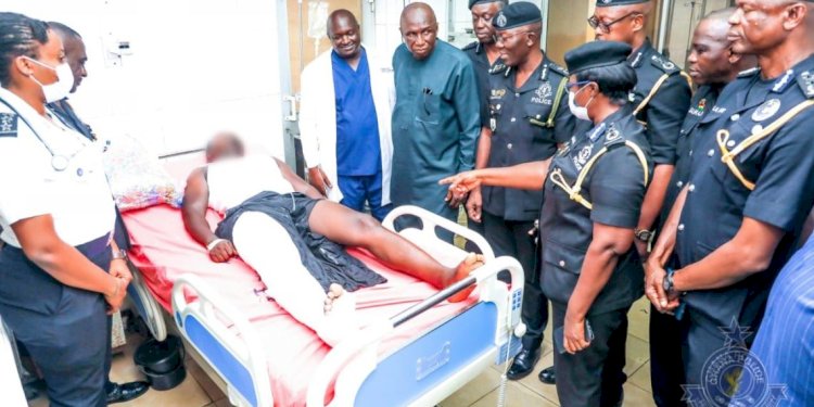 Interior Minister Visits Police Officer Shot During Operation To Arrest Armed Robbers