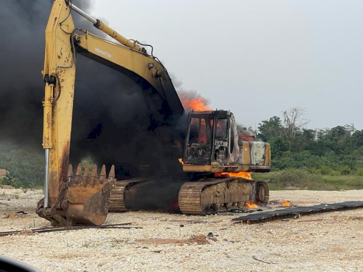 Galamsey Equipment Destroyed At Oda River Forest Reserve