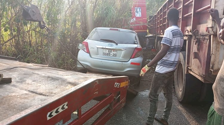 4 Persons Receive Treatment After Car Crash On Accra-Kumasi Highway