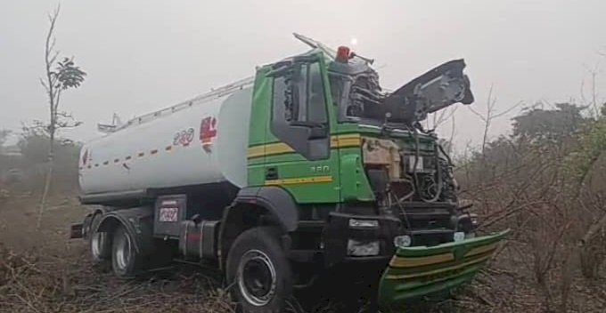 Driver In Critical Condition After Fuel Tanker Accident At Gomoa Okyereko