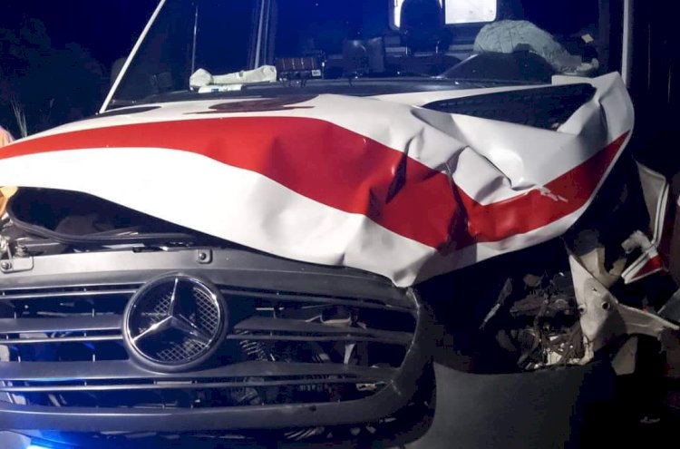 Ambulance Carrying Patient Crashes Stray Cow