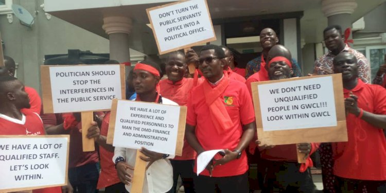 Public Utilities Workers’ Union, GWCL Staff Protest Over Deputy MD’s Appointment