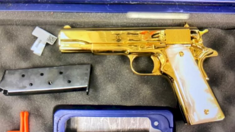 Woman arrested With Golden Gun In Luggage