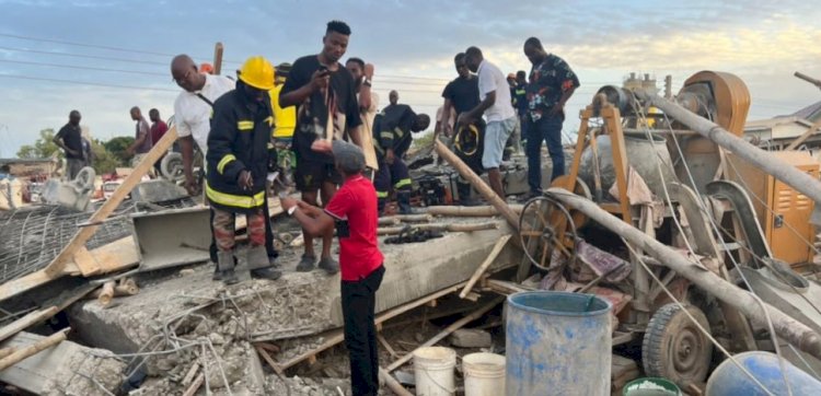 One Person Trapped In Collapsed Building At Adentan